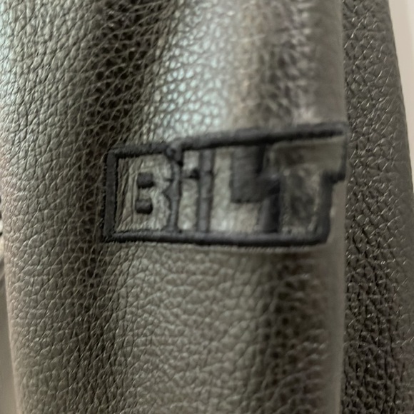 CUSTOM BILT BLACK LEATHER MOTORCYCLE MOTORS BIKER JACKET - SIZE SMALL - Picture 7 of 17